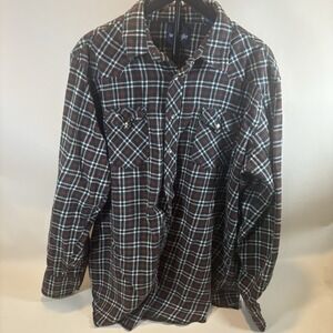 Wrangler Shirt Mens XXL‎ Tall Flannel Pearl Snap Button Up Long Sleeve Plaid Vtg